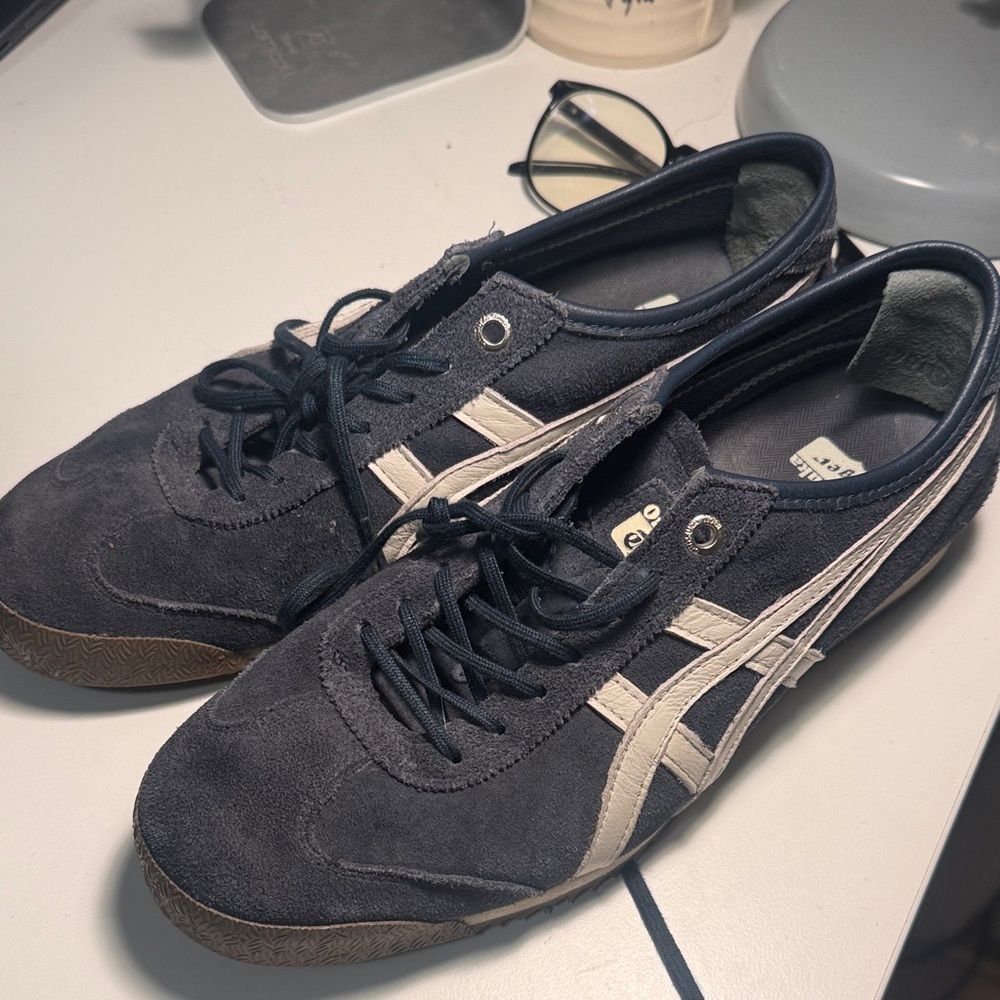 Onitsuka Tiger Navy and White Sneakers